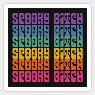 Spooky Bitch \\/ Humorous Witchy Typography Design Sticker